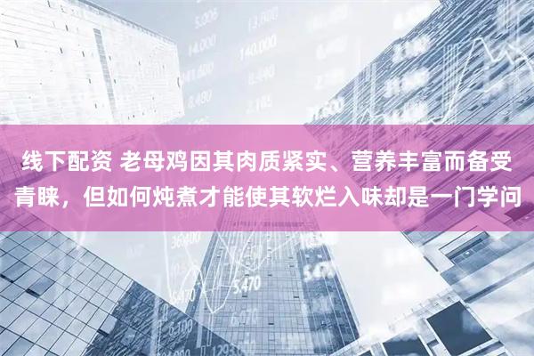 线下配资 老母鸡因其肉质紧实、营养丰富而备受青睐，但如何炖煮才能使其软烂入味却是一门学问