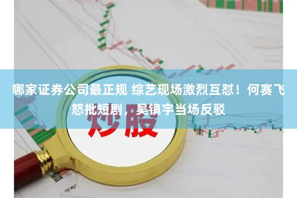 哪家证券公司最正规 综艺现场激烈互怼！何赛飞怒批短剧，吴镇宇当场反驳