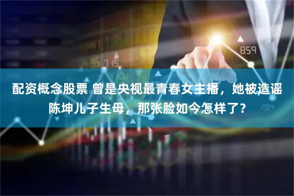 配资概念股票 曾是央视最青春女主播，她被造谣陈坤儿子生母，那张脸如今怎样了？
